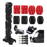Kit Suporte De Capacete Para Gopro + Kit Adesivo Base J Hook