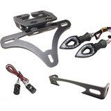 Kit Suporte Placa Articulado Led Mini Piscas Hornet Cbr600 F