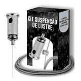 Kit Suspenção P/ Lustres - 2m Cabo Aço + Nivelador + Trava