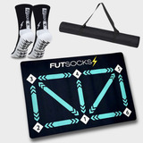 Kit Tapete Treino De Futebol + 1 Par Meia Antiderrapante
