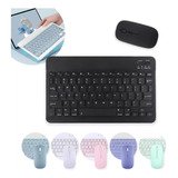 Kit Teclado Mouse Bluetooth Portátil Recarregável Tablet Not