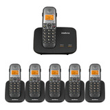 Kit Telefone 2 Linhas Ts 5150 + 5 Ramais Ts 5121 Intelbras