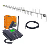 Kit Telefone Celular Rural 4g Roteador Wifi E Antena Externa