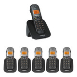 Kit Telefone Sem Fio Ts 5120 + 5 Ramais Ts 5121 Intelbras