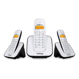 Kit Telefone Ts 3110 Intelbras Com Extensão Data Hora Alarme Cor Preto