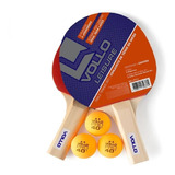 Kit Tênis De Mesa Vollo Ping Pong 2 Raquete 3 Bolas Original