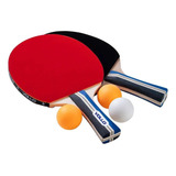 Kit Tênis De Mesa Vollo Ping Pong 2 Raquete Leisure 3 Bolas 
