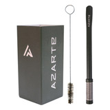Kit Tereré Bomba Inox E Copo Quadrado Aço Inox + Escova