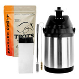 Kit Tereré Copo Bomba Garrafa Termica Inox - Escolha Modelo
