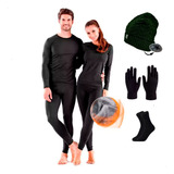 Kit Térmico Camisa Calça + Touca + Luva + Meia Quentinha