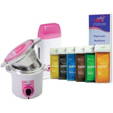 Kit Termocera Panela Para Depilação + Rolon Eletrico Bivolt