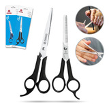Kit Tesoura Cortar Cabelo Fio Laser + Fio Debaste Mundial