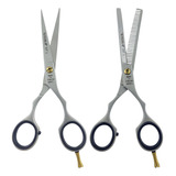 Kit Tesouras Profissionais Fio Laser Desbaste 6.5 Cor Inox