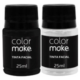 Kit Tinta Liquida Facial Colormake 25ml C/ 2 (preto/branco)