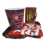 Kit Torcedor Presente Flamengo Toalha Copo Balde Nfe 