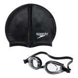 Kit Touca Silicone E Óculos Natação Speedo Piscina Mergulho