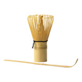 Kit Tradicional Preparo De Matcha - Batedor+colher De Bambu