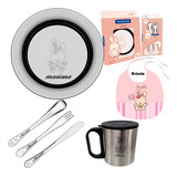 Kit Tramontina Le Petit Prato Talher Infantil Copo Inox Nome