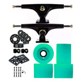 Kit Truck Longboard 180mm Invertido + Rodas Long 70mm Branca