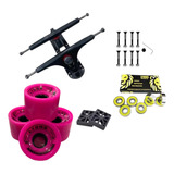 Kit Truck Longboard 180mm Invertido + Rodas Long 70mm Colors