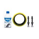 Kit Tubeless Algoo 500ml + Fita E Valvula Bicicleta Bike Mtb