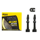 Kit Tubeless Fita Aro 11m X 25 Mm + Par Válvula Presta Bike