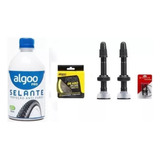 Kit Tubeless Selante Algoo 500ml + Par De Bico + Fita / Bike