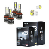 Kit Ultra Led Nano H4 22000 Lumens 6500k Alto Baixo Milha