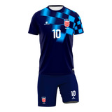 Kit Uniforme Croacia Modric Camisa + Shorts