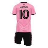 Kit Uniforme Infantil Messi Inter Rosa