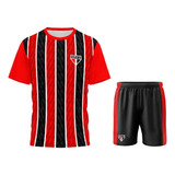 Kit Uniforme São Paulo Infantil Mini Craque Futebol Oficial