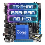 Kit Upgrade Intel I5 2400+ Placa H61 + 8gb Ddr3 + Cooler Cor Preto