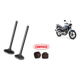 Kit Válvulas Admissão E Escape Yamaha Ybr 125 + 2 Retentores