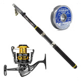Kit Vara Telescópica 3m + Molinete Elite 4000 Marine Sports