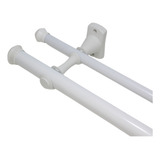 Kit Varão Duplo Para Cortina 3,50mts 19/28mm Compacto