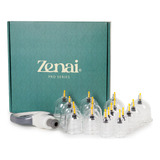 Kit Ventosas Zenai C/ 18 Copos Bomba Anatomica Alta Sucção
