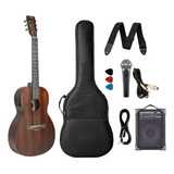 Kit Violão Aço Elétrico Tagima Utah Gran Reserva + Caixa
