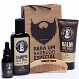 Kit Xampu Oleo Balm Para Hidratar Perfumar - Barba De Macho