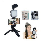 Kit Youtuber Vlog Blogger Para Celular, Câmera, Microfone+tripé