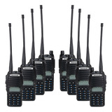 Kit10 Radio Comunicador Walktalk Talkabout Profissional 777s Bandas De Freqüência Vhf/uhf Cor Preto