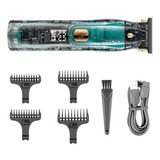 Kits De Máquinas De Cortar Cabelo Lcd Sem Fio Trimmer