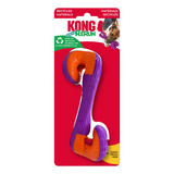 Kong Rerun Whoosh Bone Medio Brinquedo Interativo Para Cães Cor Roxo E Laranja