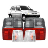 Kt Lente Lanterna Fume + Pisca Cristal Uno 97 98 99 00 01 02