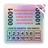Lacre Casca De Ovo Holográfico 15x15mm Personalizado 200 Un