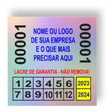 Lacre Void Holográfico Premium 30x30mm Personaliza Cor 100un