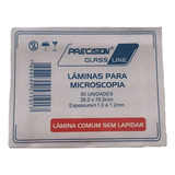 Lâmina Vidro Microscopia 26 X 76mm Lisa Sem Lapidar 50 Unds Cor Transparente