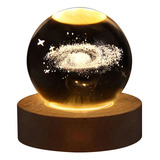 Lâmpada 3d Galaxy Ball Crystal Galaxy, Led Noturno Moon Sun