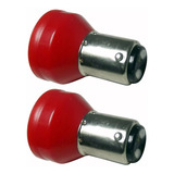 Lampada Led 2 Polos 1034 12v 12 Led Vermelho Freio Lanterna