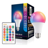 Lâmpada Led 3w 16 Cores Rgb + Controle 24 Funções E27 Nf-e Cor Da Luz Colorido 110v/220v (bivolt)