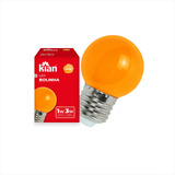 Lâmpada Led Bolinha 1w Colorida 127v E-27 Kit 6und Cor Da Luz Laranja 110v/220v
